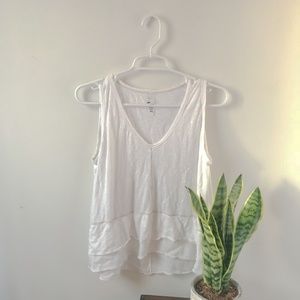 Jolie - White Peasant Tank Top